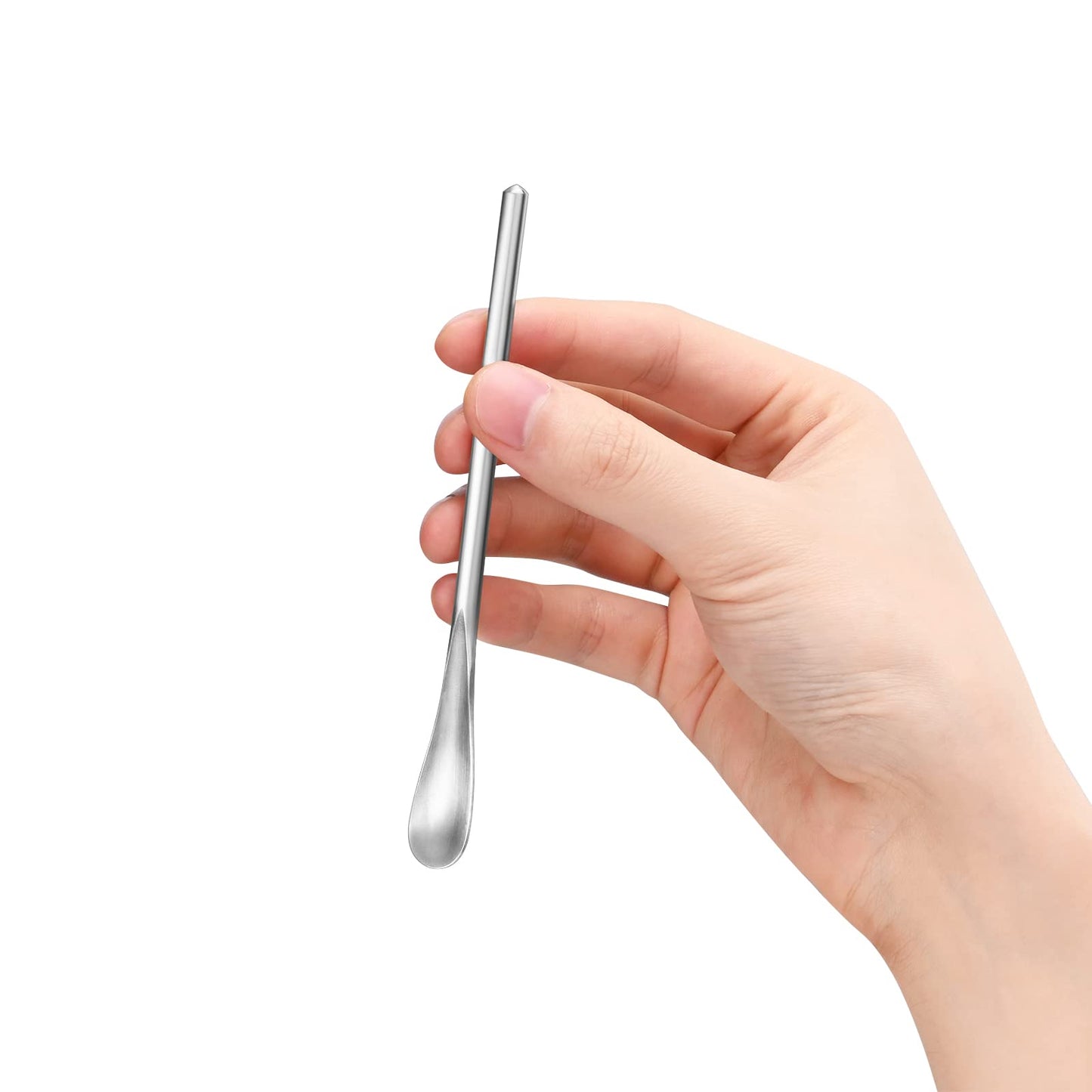 luvtree 8-Pack 5.0" / 12.8cm Stainless Steel Stirring & Mixing Spoon – Reusable Bar Tool for Coffee, Tea, Iced Drinks & Cocktails