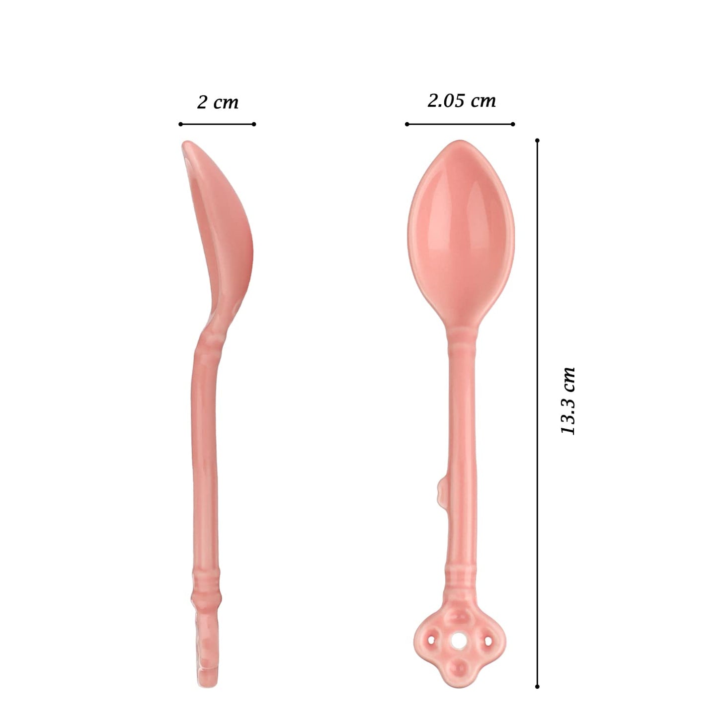 Ceramic Espresso Demitasse Spoons Set of 6 for Coffee, Dessert, Tea, Ice Cream