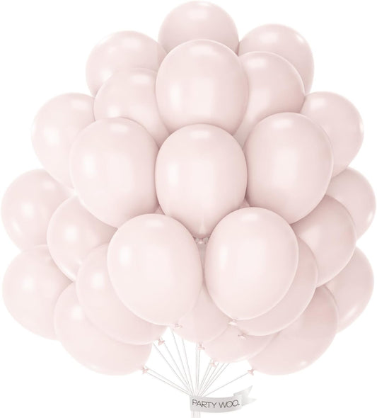 PartyWoo Beige Balloons - 101pcs 12 Inch Boho Cream & Ivory Latex for Weddings & Celebrations