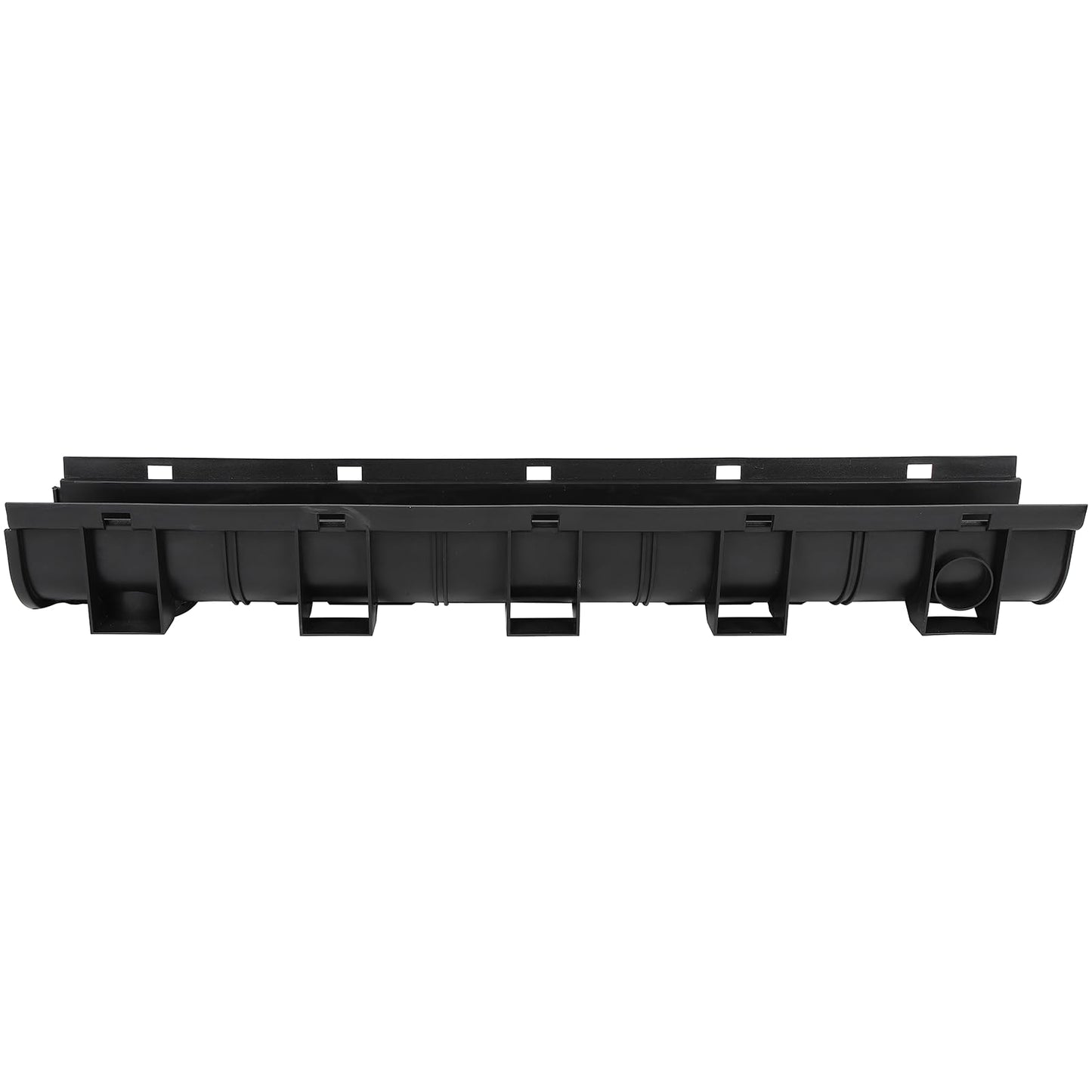 FAHKNS Trench Drain System,5.9"*7.5"*39",5 Pack Channel Drain Hdpe Plastic Trench,B125 for Basement, Garage Floor Courtyard, Terrace, Garden Path, Garage Entrance Swimming Pool