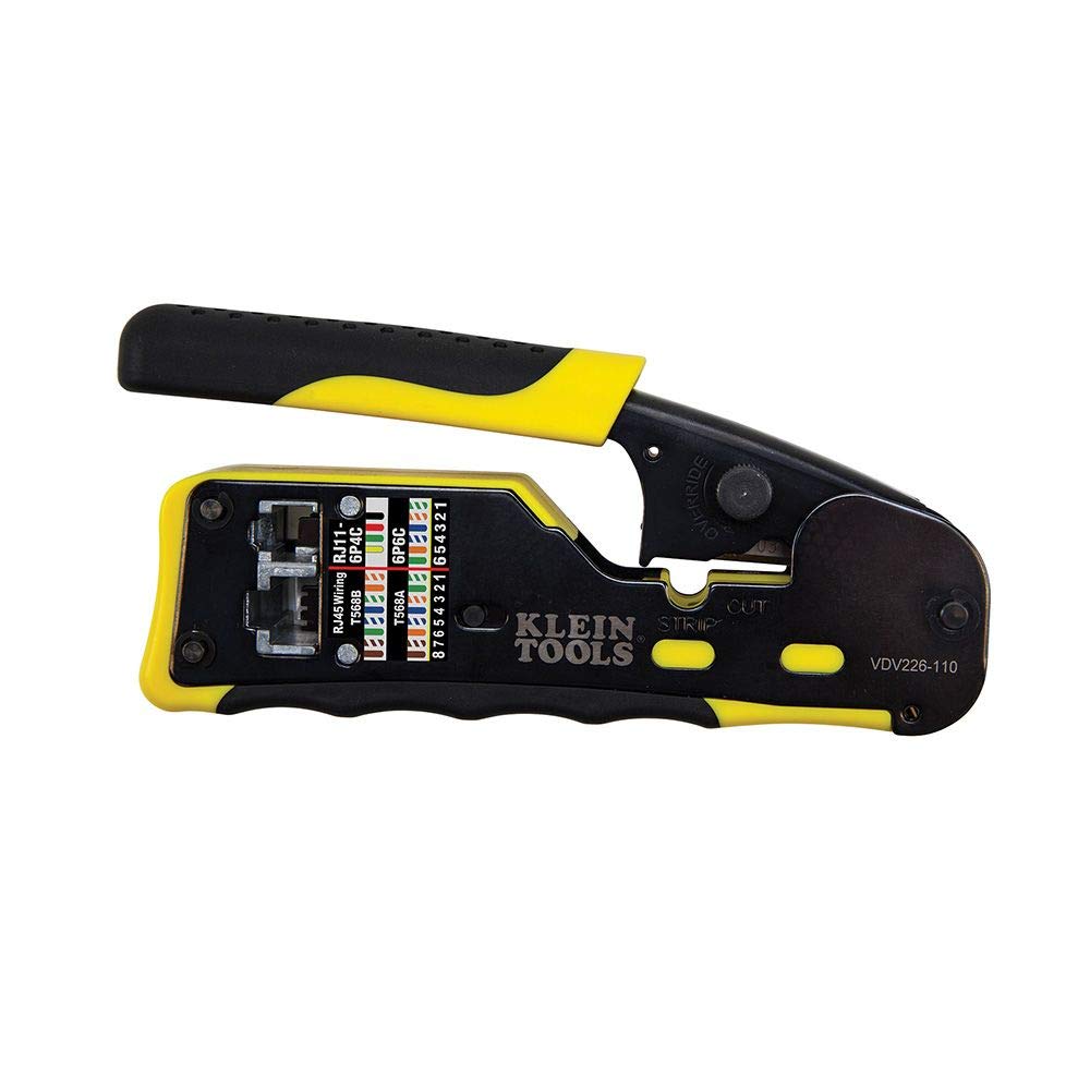 Klein Tools VDV500-920 Wire Tracer Tone Generator and Probe Set with RJ45 Port & VDV226-110 Ratcheting Modular Data Cable Crimper/Wire Stripper