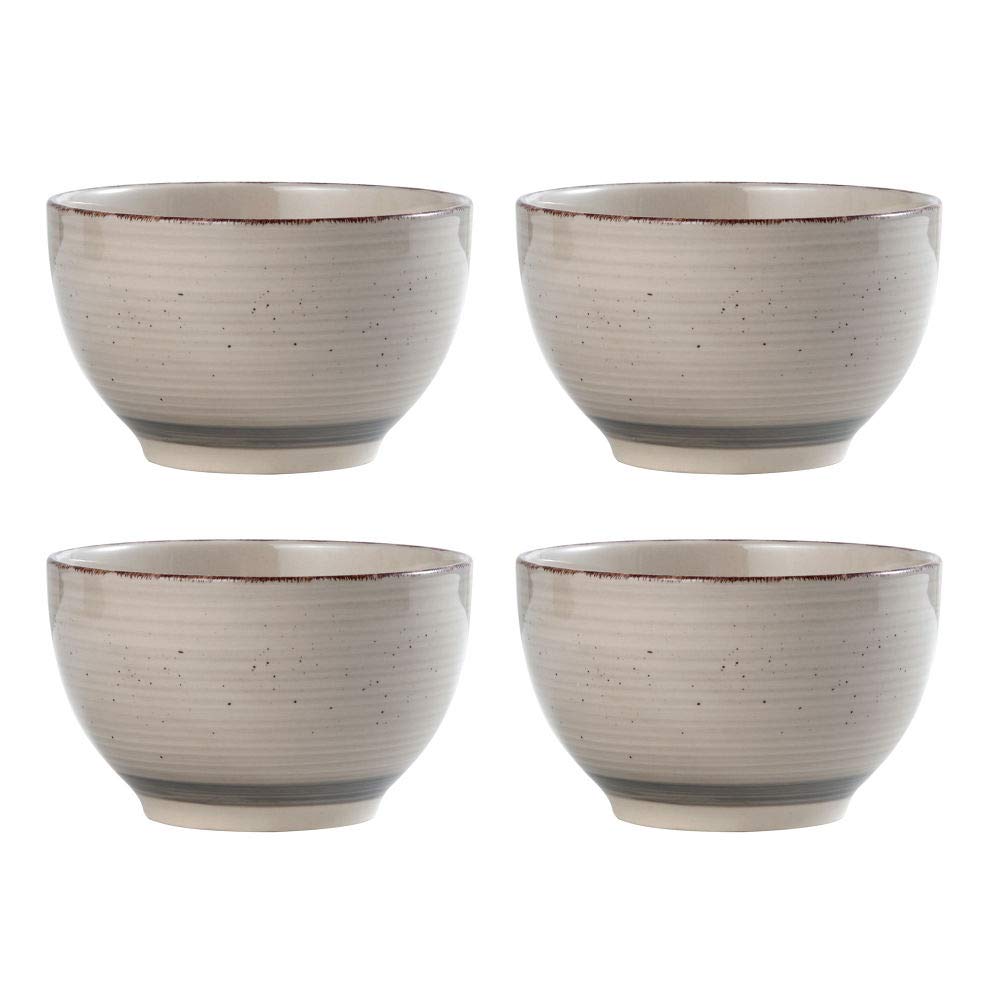 Pfaltzgraff Sadie 16-Piece Cream Dinnerware Set, Service for 4, Durable Stoneware Plates and Bowls with Classic Design, Microwave and Dishwasher Safe