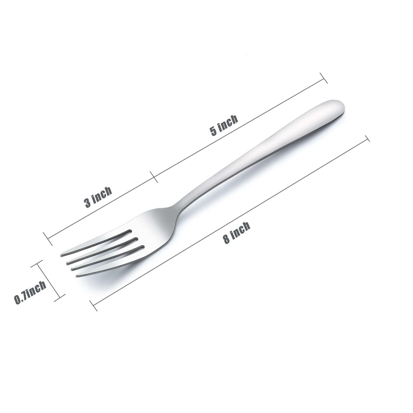 Gymdin 24 Pieces Dinner Forks, Forks Silverware(8 inches), Food Grade Stainless Steel Flatware Forks, Mirror Polished & Dishwasher Safe, Using for Home, Restaurant or Kitchen