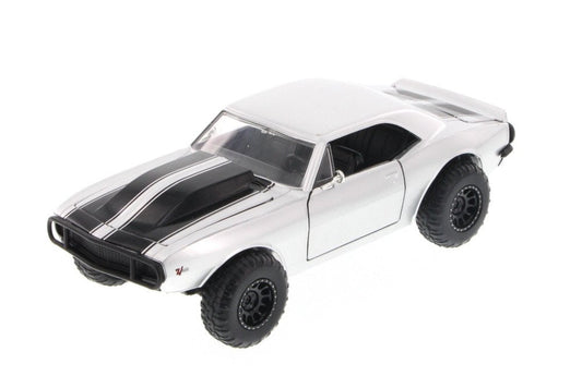 Jada Fast & Furious Roman's Chevy Camaro Off Road, Silver Toys 97169-1/24 Scale Diecast Model Toy Car, but NO Box