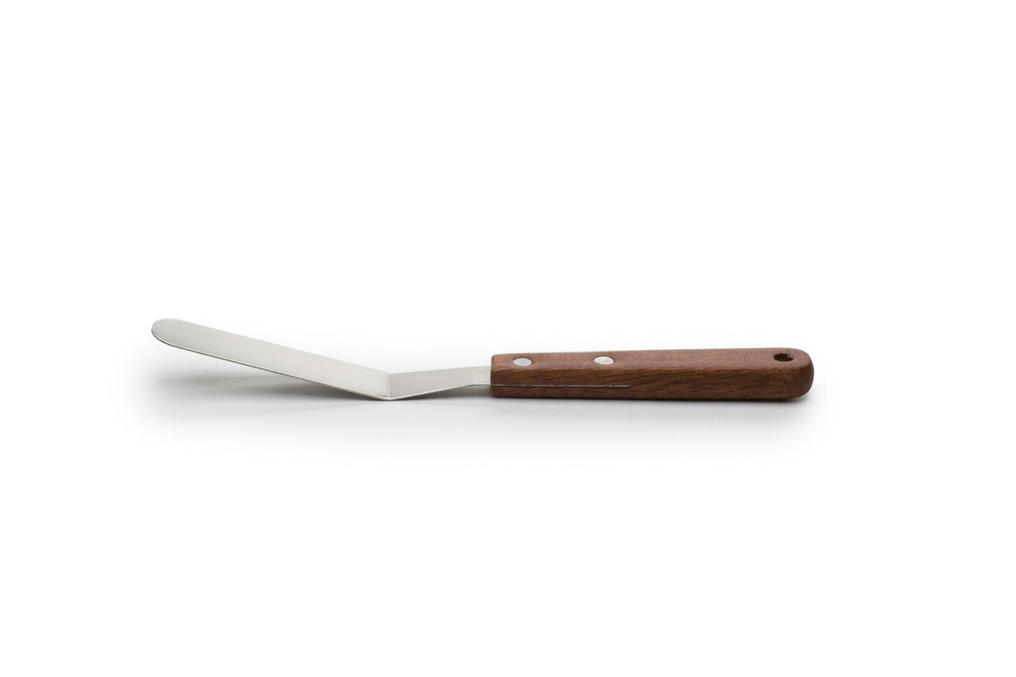 Fox Run Offset Icing Spatula, 4.25-Inch Stainless Steel Blade, Wood Handle, Metallic