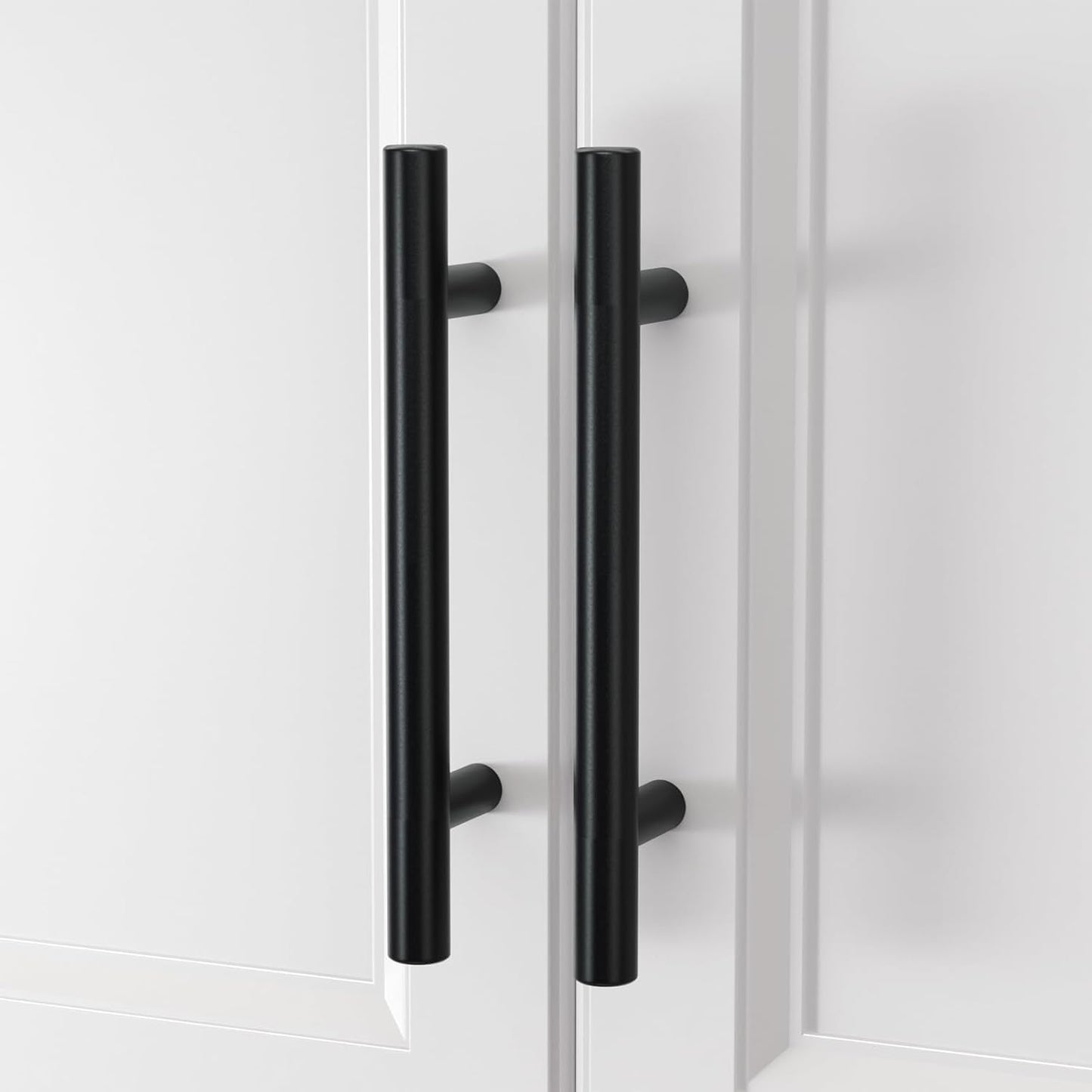 homdiy Black Cabinet Handles 15Pack 3inch Hole Center Kitchen Drawer Pulls and Knobs Stainless Steel Cabinet Hardware for Bathroom, Cupboard