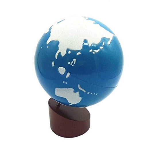 Baby Earth Globe Toys Montessori Earth Globe Plastic and Wood Material Learn To Know World Children Early Learning Teaching Aids (white)