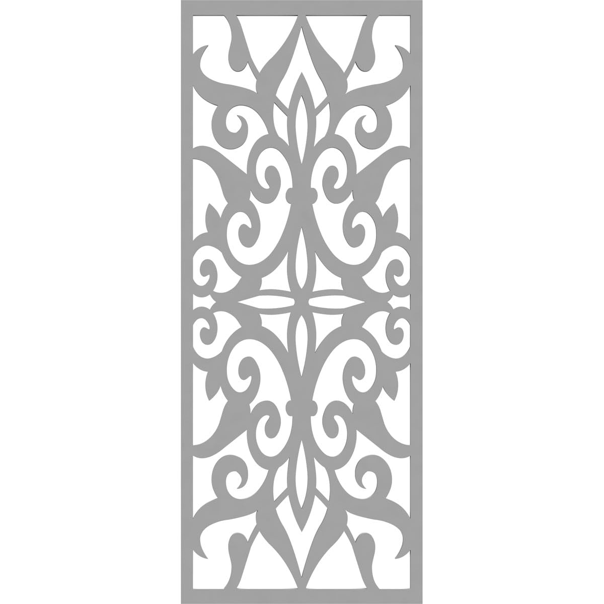 9 3/8"W x 24 3/8"H x 3/8"T Ellington Decorative Fretwork Wall Panels in Architectural Grade PVC