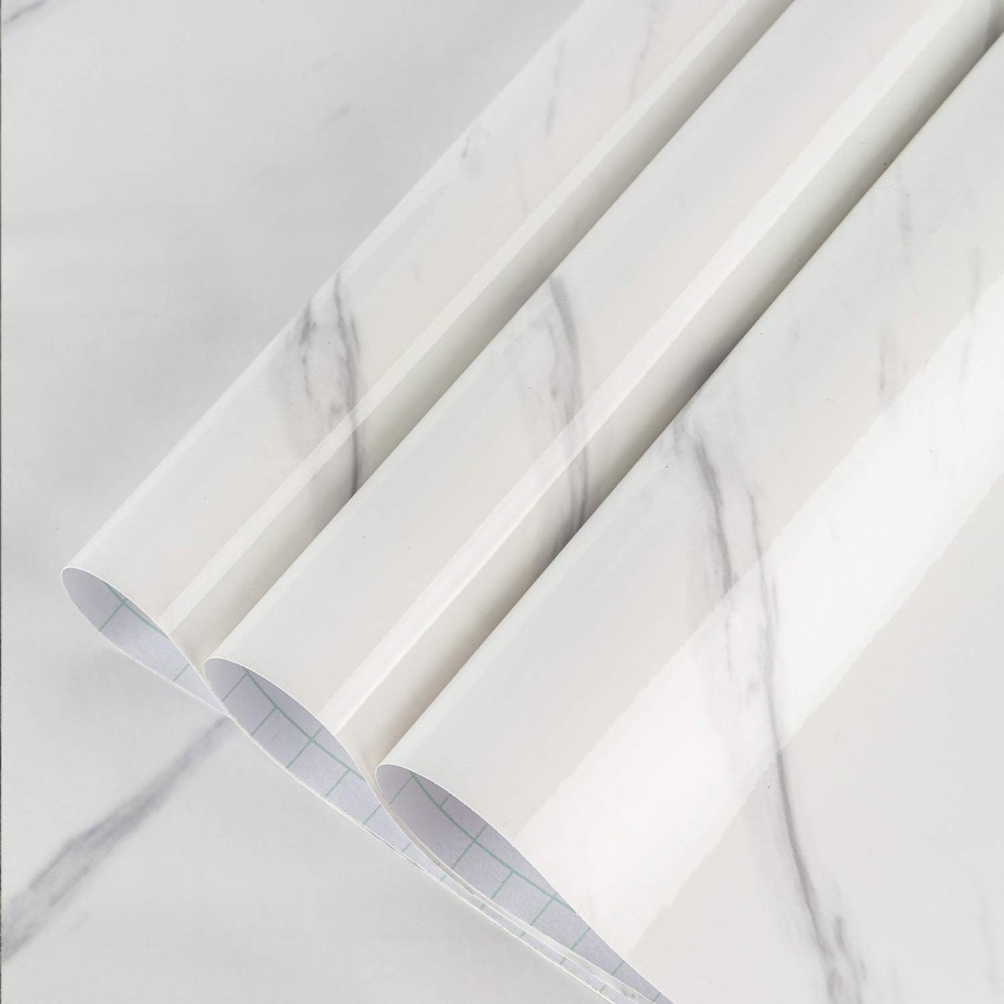 Large White Marble Granite Wallpaper Peel Stick Thicken 15.8x591inch Waterproof Furniture Sticker Self-Adhesive Contact Paper Marble Vinyl Wrap for Countertop Fireplace Backsplash DIY Wall Sticker
