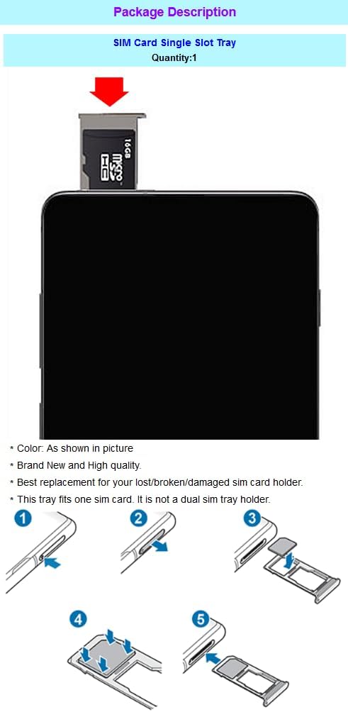AceSoft 10 Easy to Assemble and Remove Dual SIM Card Tray Holder + SIM Card Ejection Pin Compatible with Asus ZenFone
