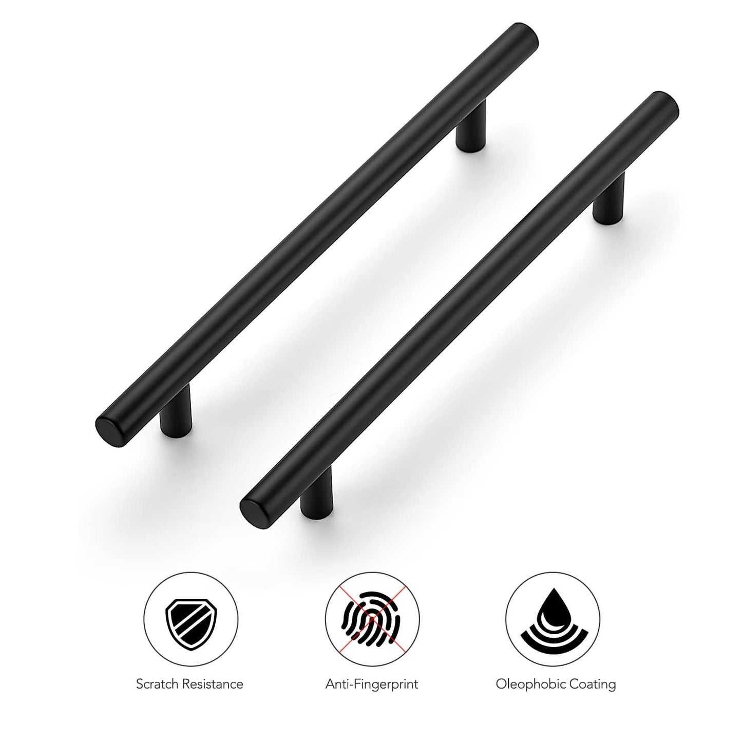 Ravinte 30 Pack 8-13/16 Inch Cabinet Handles Matte Black Kitchen Cabinet Hardware Dresser Pulls Stainless Steel Cabinet Pulls 8-13/16" Length,6-1/4" Hole Center