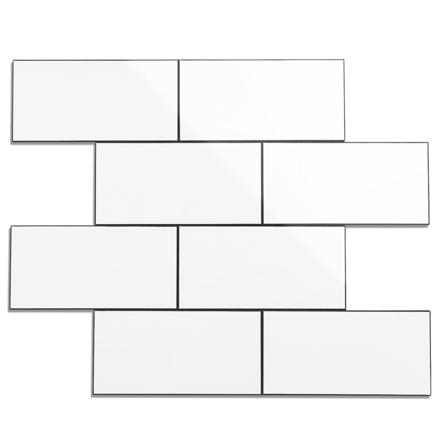 Havenly Peel and Stick Backsplash Tile for Kitchen & Bathroom Walls (White, 10 Tiles - 9.7 sq. ft. (0.9 m²))