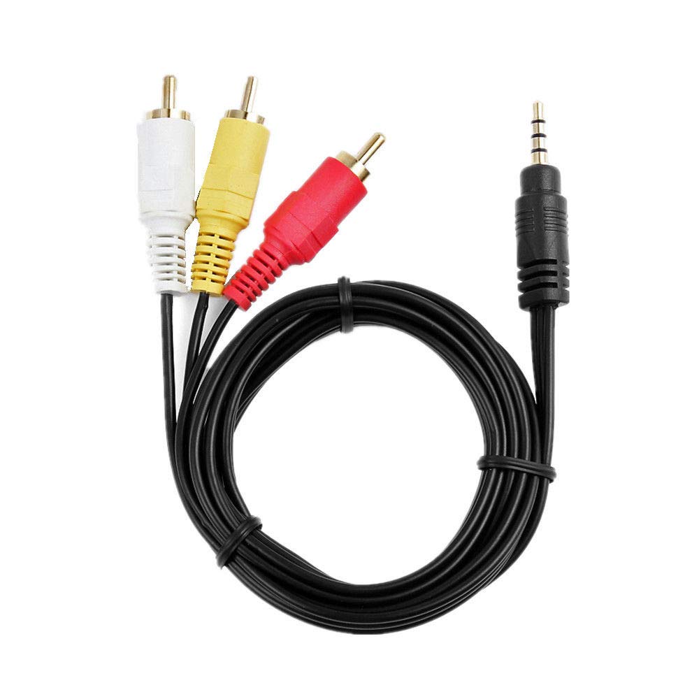 MaxLLTo 5ft 3.5mm 4-din 3 DCR-TRV240 DCR-TRV140 DCR-TRV130 DCR-TRV120 Long Mini AV Plug Male to RCA AV Male A/V TV