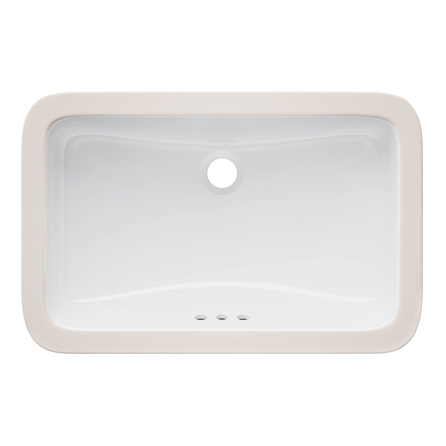 PROFLO PF1812U Norris 21" Rectangular Vitreous China Undermount Bathroom Sink with Overflow - White