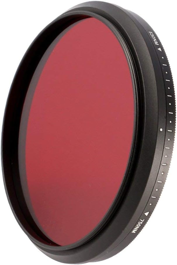 Runshuangyu 62mm 6 1 530nm 750nm in Infrared IR Pass X-Ray Lens Filter, Adjustable to Screw-in Filter for Canon Nikon