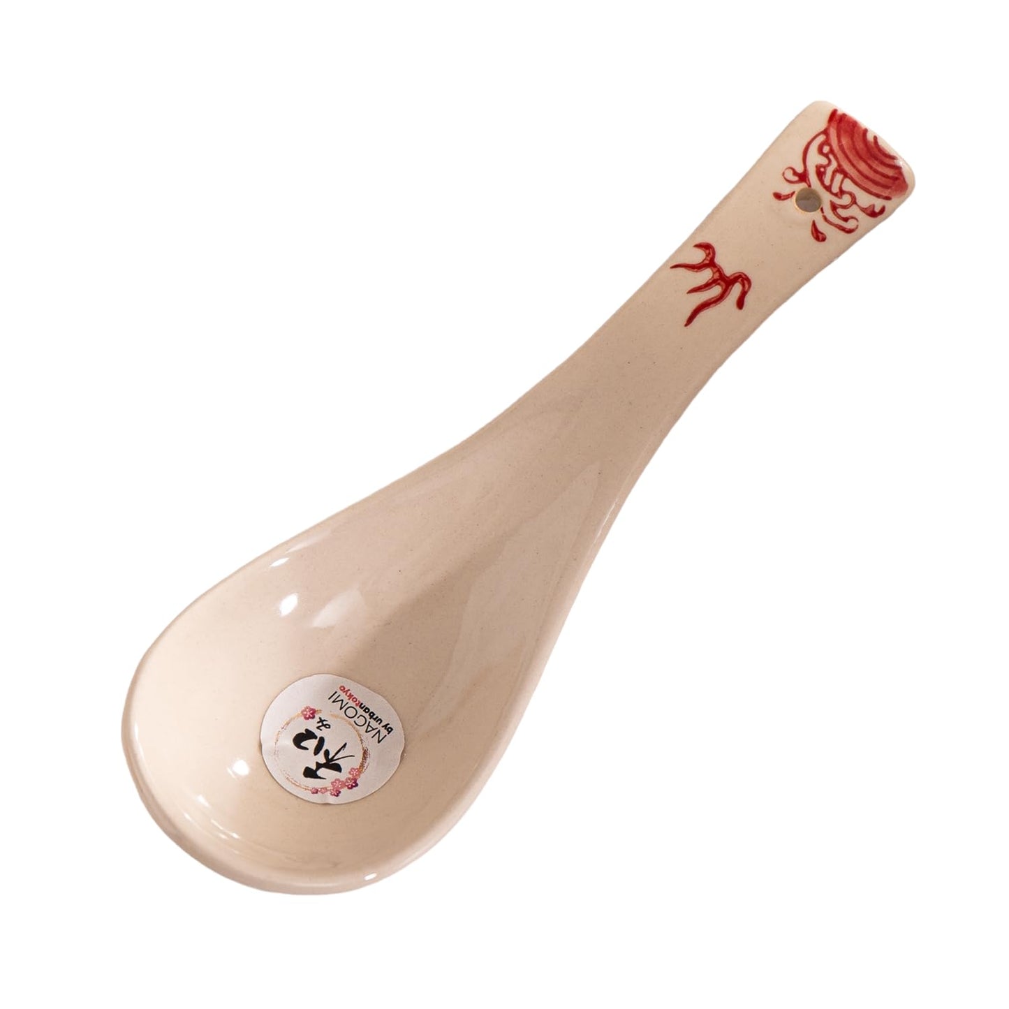 Urban Tokyo Japanese Kamameshi Style Ceramic Glazed Japanese Ramen Udon Pho Noodle Bowl With Spoon, Bamboo Lid, Chopsticks and Trivet 5 Piece Set (Red Dragon)