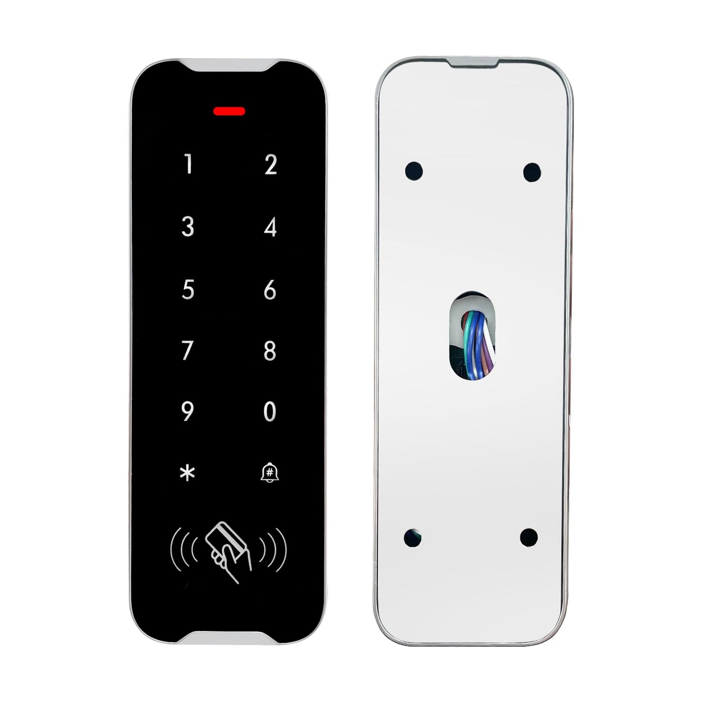 Door Access Control Kit, RFID Keypad, 1200LB Magnetic Lock Set, Exit Button, Doorbell, Power Supply Controller, 10 RFID Key Fobs (XC50-500kg-Kit)