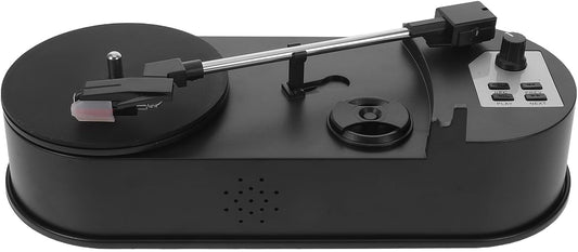 BRIGHTFUFU Mp3 Vinyl Record Player Turntable with Built-in Phonograph Speaker, Desktop Retro Music Player with USB