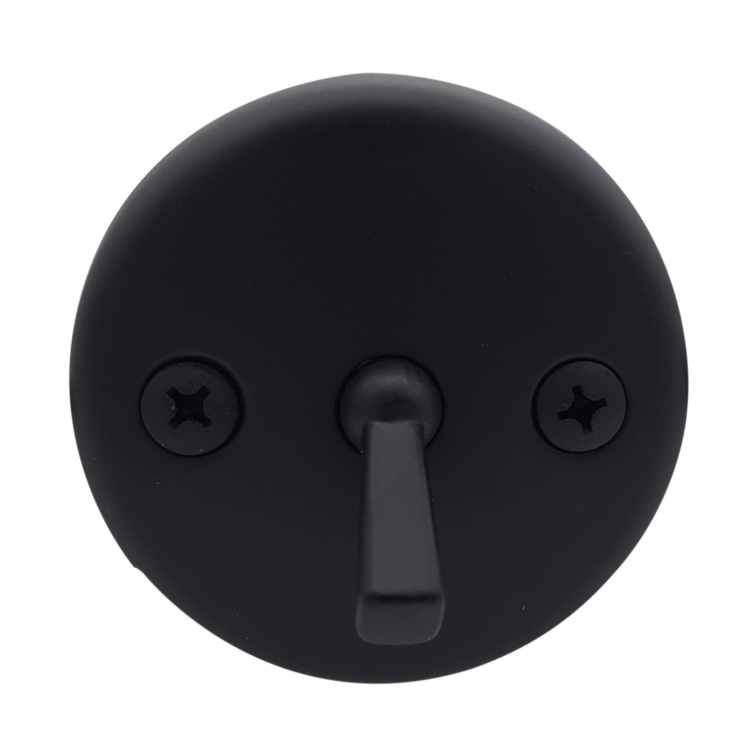Westbrass 592244-12-62 14" White Poly Tubular Bath Waste & Overflow Assembly with Trip Lever and Strainer Grid Drain Cover, Matte Black (12-Pack)