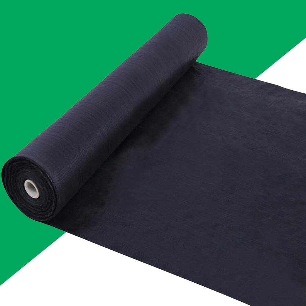 Kdgarden Premium 5oz Pro Weed Barrier Landscape Fabric Ground Cover Heavy Duty Commercial Anti-Weed Gardening Mat, 4ft x 300ft, Black