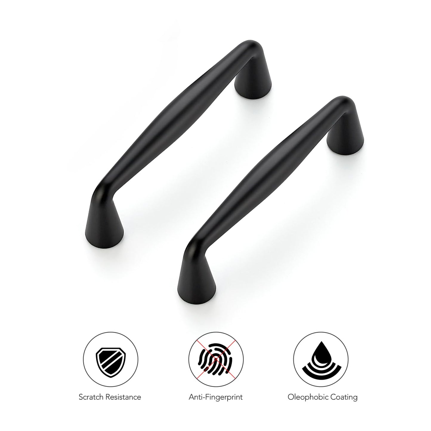 Ravinte 20 Pack 3 Inch Matte Black Kitchen Cabinet Handles Solid Zinc Alloy Cabinet Pulls Cupboard Hardware Drawer Handles