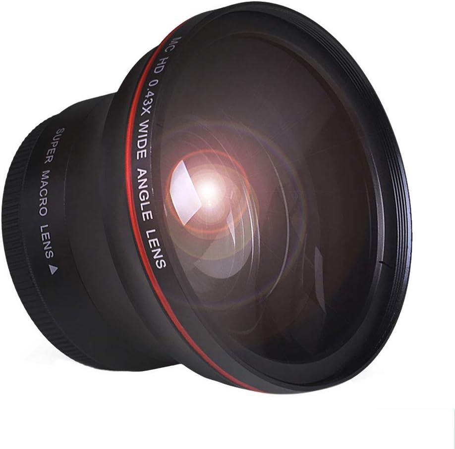 Tectra 58MM 0.43x T7 T7i T6i T6s T6 SL2 SL3 70D 77D 80D 1100D 700D 650D 600D 550D 300D 100D Professional HD Wide Angle