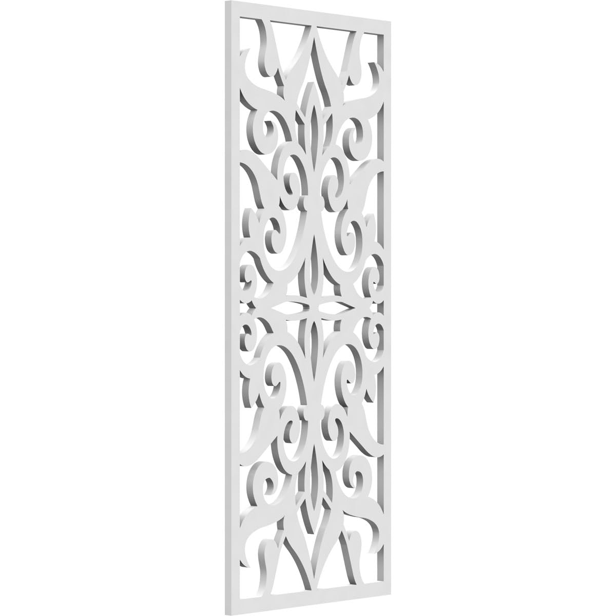 9 3/8"W x 24 3/8"H x 3/8"T Ellington Decorative Fretwork Wall Panels in Architectural Grade PVC