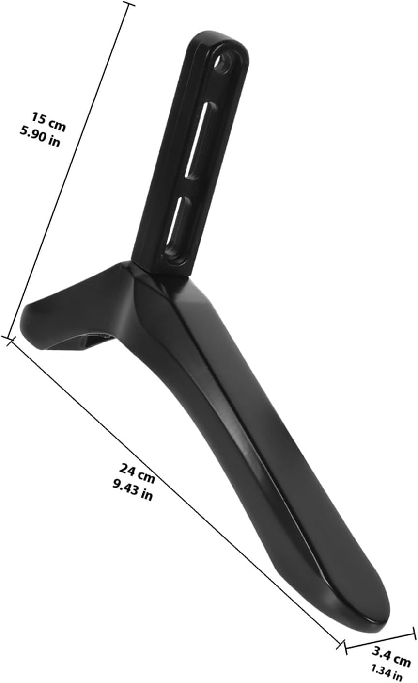 Toyvian Tv Support Base Stand with Screws, Stable Black Tabletop Tv Bracket Replacement for Flat Screen Televisions