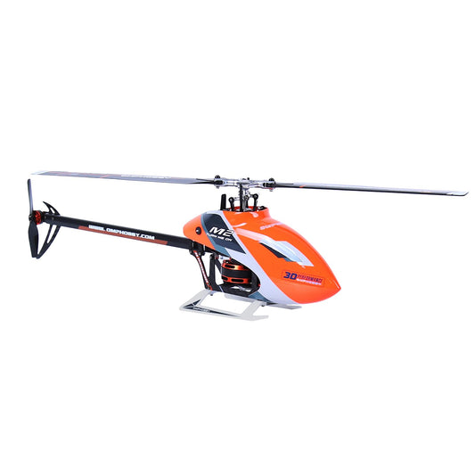 OMPHOBBY M2 EVO MK2 RC Helicopter for Adults - 6CH 3D Aerobatic RC Helicopters Outdoor with Dual Brushless Direct-Drive Motors, Outdoor Mini RC Aircraft For Advanced Pilots（PNP Version, Orange)