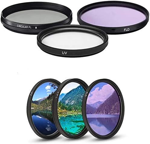 Cardinal Camera 43mm 3 28mm f/3.5 Piece Camera Lens Filter Kit with UV, CPL & FLD Filters for Canon EF-M Macro is STM