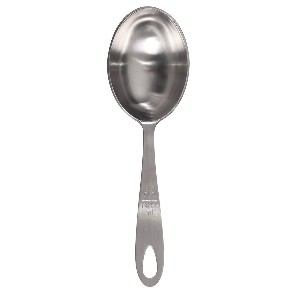 Lindy's MPC4 4-Piece Stainless Steel Measuring Scoop Set,Silver, 9 inches long