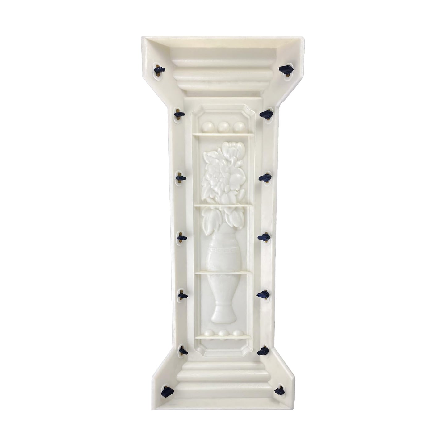 DIYUNIMOULD Concrete Balcony Mold, 26.78 Inches Balcony Spacing Column Mold for Garden Park Balcony Decoration (Chrysanthemum), White