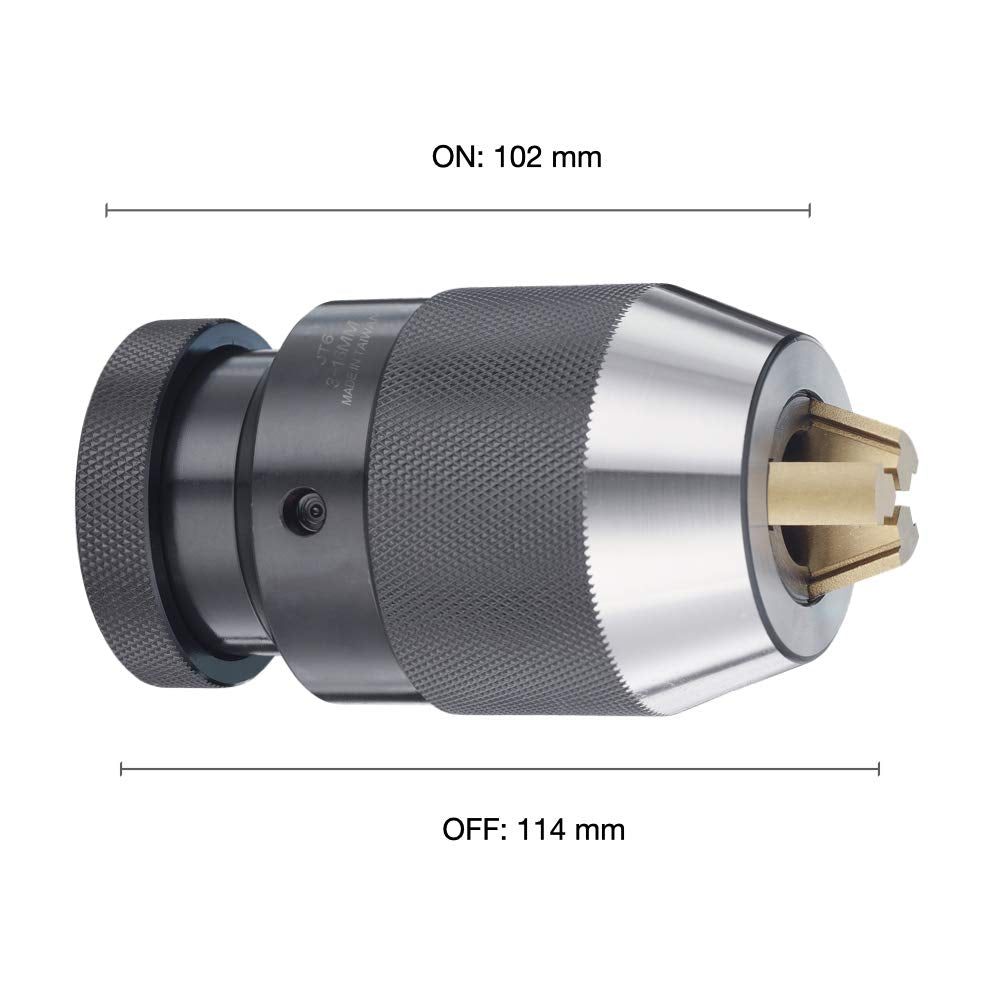 Chum Power 1/8"-5/8" Special Heavy Duty Keyless Drill Chuck, JT6 Mount, Titanium Jaws