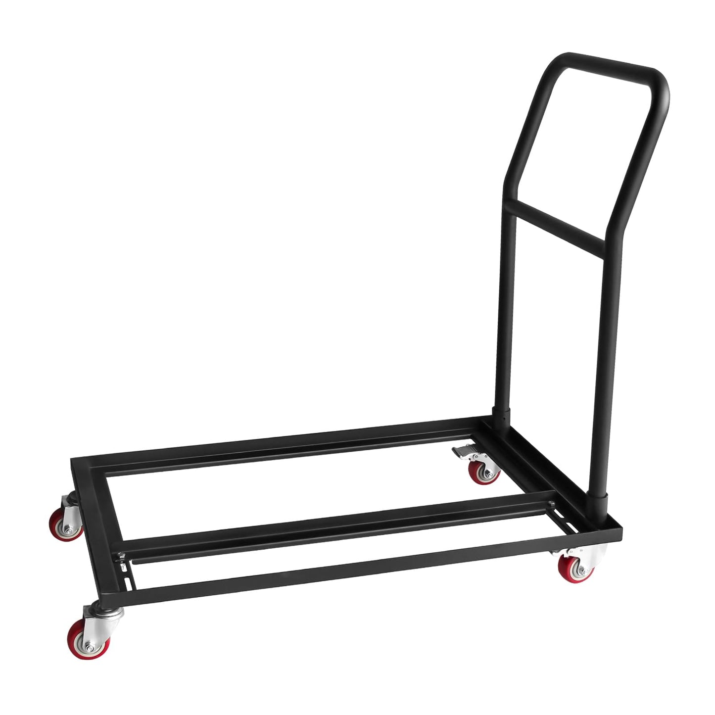 Hasopy Folding Chair Dolly Black Multifunction Folding Chair Cart with 2 Swivel Casters, Storage and Transport Dolly for Plastic Resin and Wood Folding Chairs, Commercial