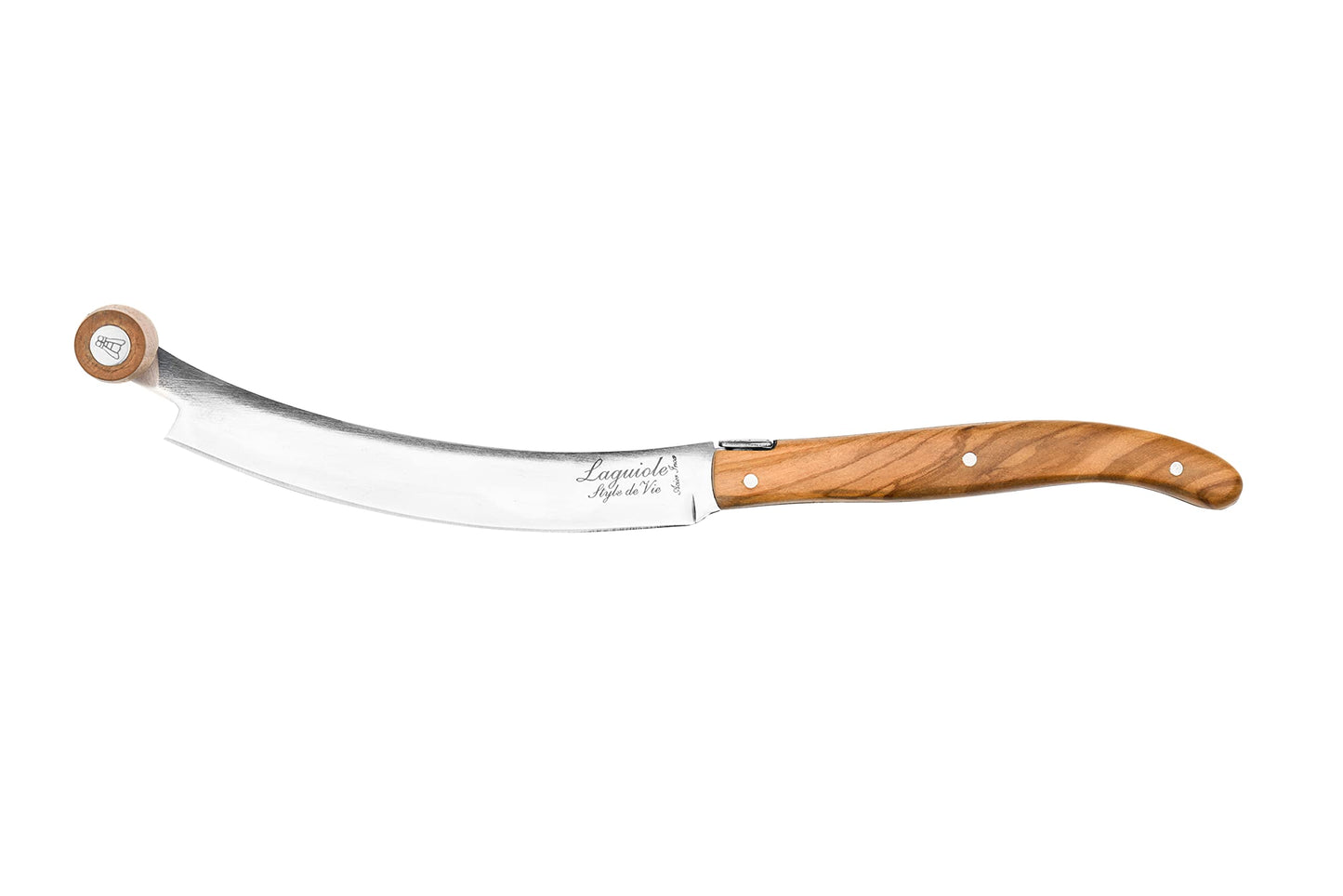 Laguiole Style De Vie Cheese Knives, Luxury Line, 3 Pieces, Olive Wood, in Giftbox