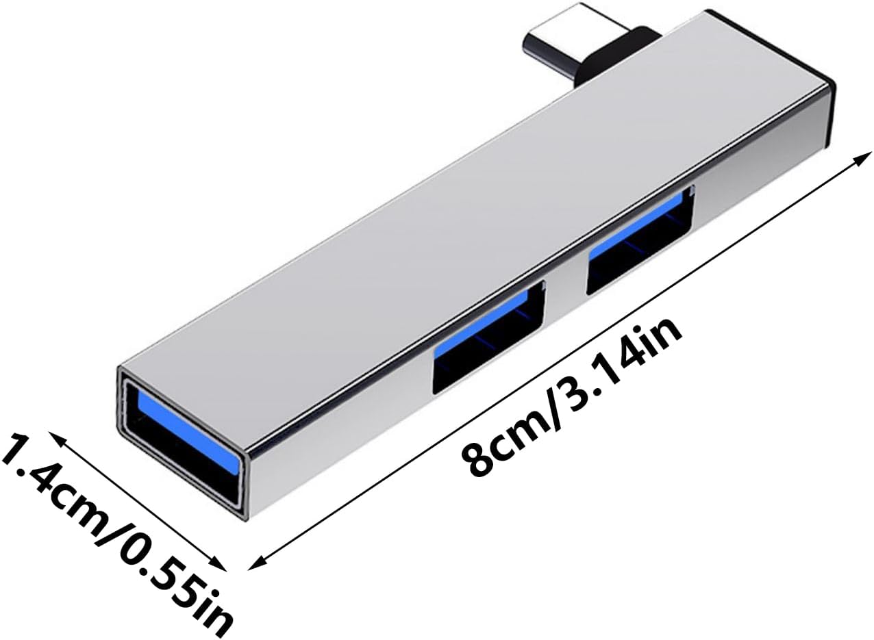 Argzm 90 4 2 USB2.0 1 USB3.0 Degree Portable USB C Hubs Port USB Expansion Fast Data Hubs with for PC Laptop