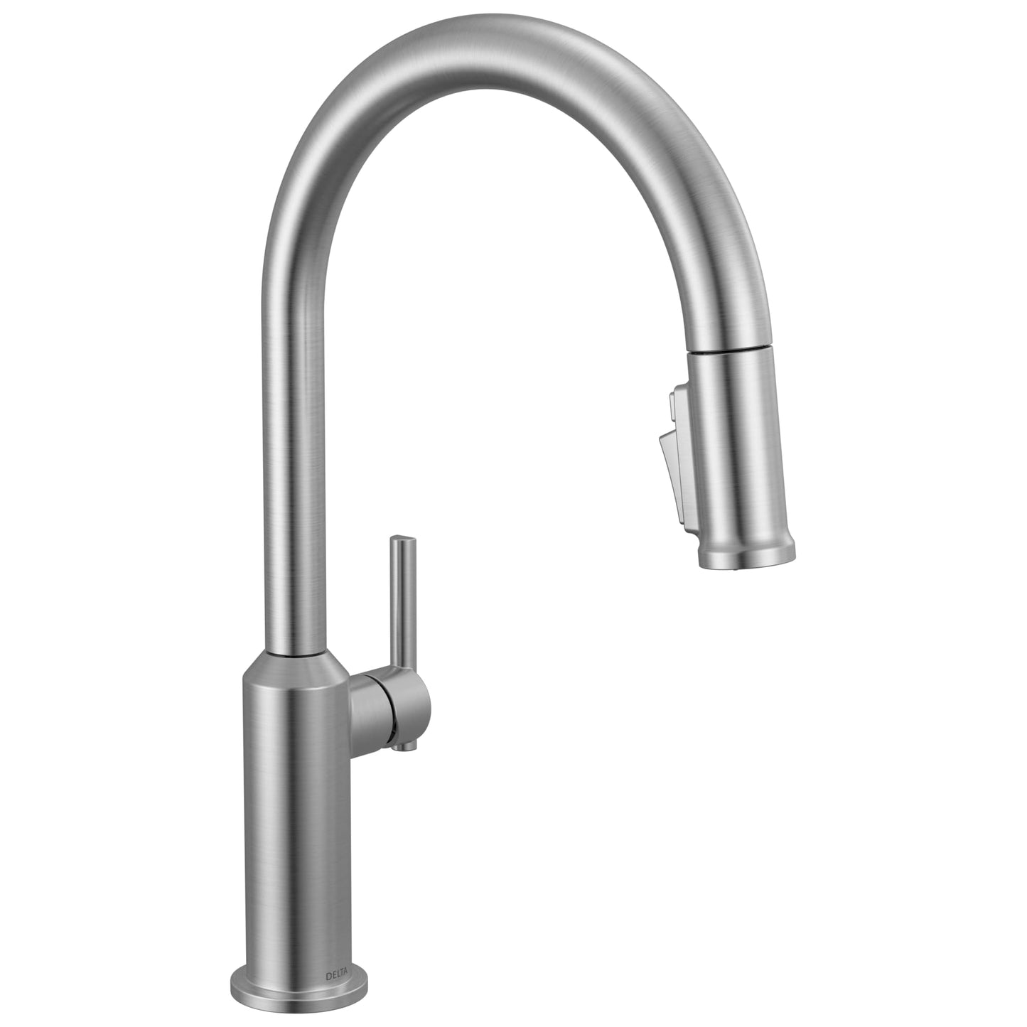 Delta Cordova Brushed Nickel Pull Down Kitchen Faucet, Modern Single Hole Kitchen Sink Faucet with High Pressure ProClean Spray, Lumicoat Arctic Stainless 9185-AR-PR-DST
