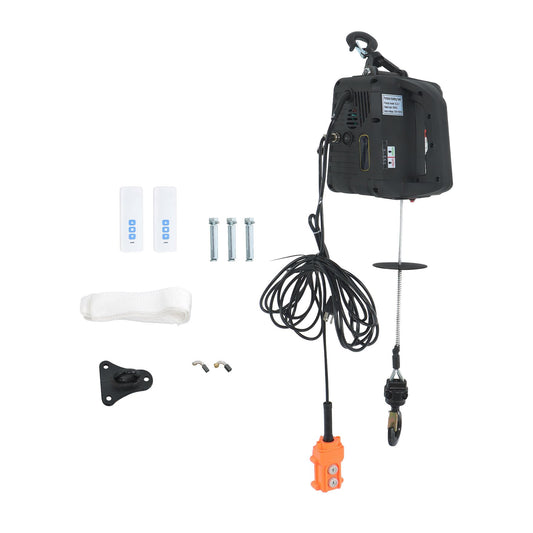 110V 3 in1 Electric Hoist Winch, 1100lbs Material Handling Tool, Comes with Gloves, Overload Protection
