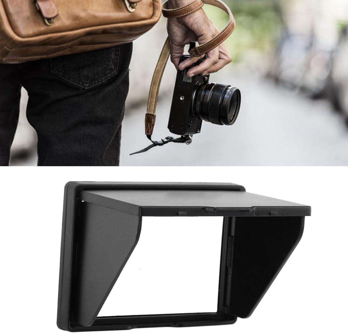 Yunseity A7, A7M2, A7R2, A7M3, A9 Camera LCD Sun Shade Sun Hood, ABS Folding Viewfinder Screen Protector Hood