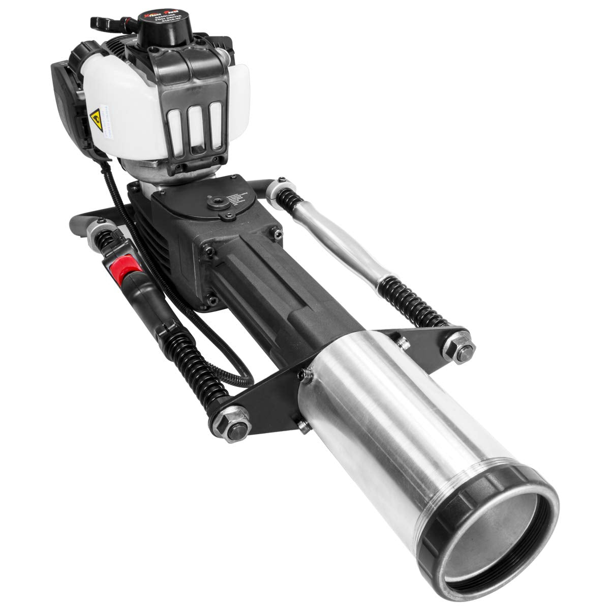 XtremepowerUS 38cc Gas-Powered T Post Driver Fence Post Driver Gasoline Piling 4-Stroke EPA Certificated w/Rolling Case