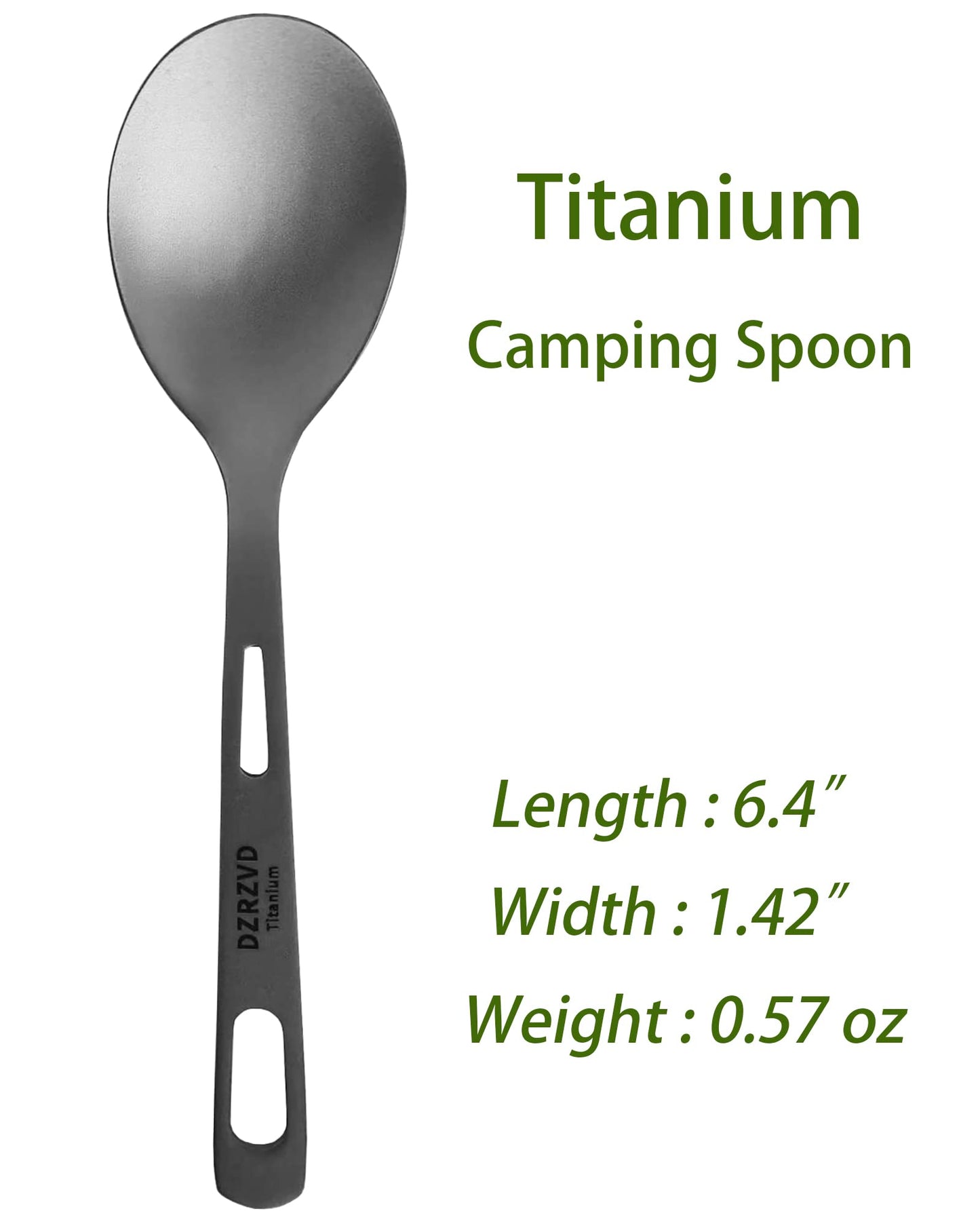 DZRZVD Titanium Utensils Set, Ultra-light Titanium Spoon Fork Knife with Carabiner, Camping Dishware, Traveling Dinnerware, Backpacking Miss Kit, Portable Cutlery for Outdoors Hiking Coffee