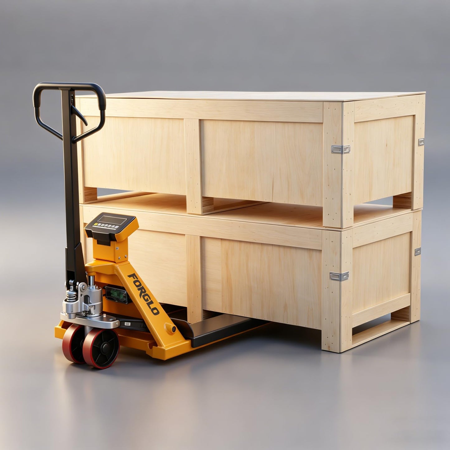 Pallet Jack Scale, 6600 lbs Capacity, 48"x 27" Forks, Lb/Kg Switchable, LCD Display, Manual Hydraulic Pallet Truck w/Electronic Scale for Warehouse, Shipping, Supermarket, Industrial