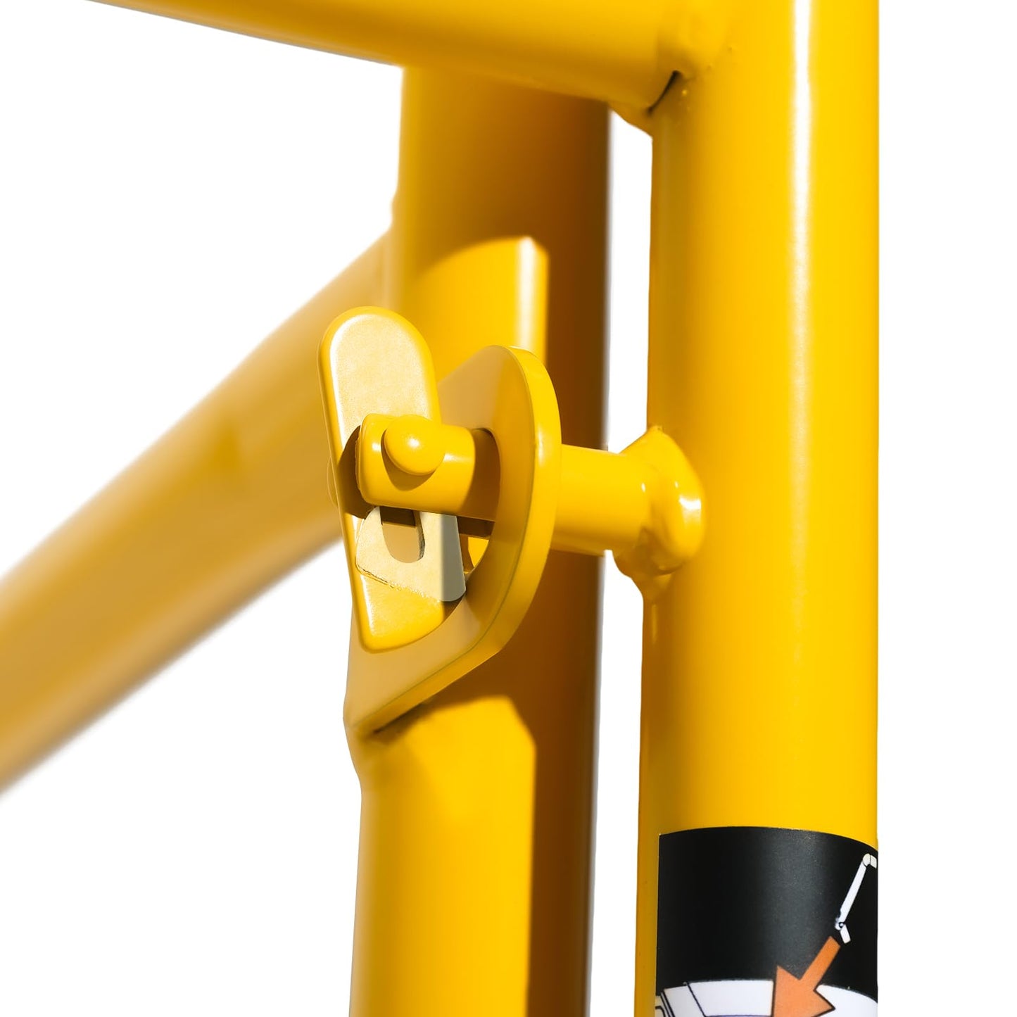 VEVOR 6 Foot Scaffolding Safety Guardrail, Rustproof Solid Carbon Steel Scaffold Guard Rail of 55.4 lbs Load Capacity, Baker Style Metal Guardrails Accessory System for Scaffolding Platform, Yellow