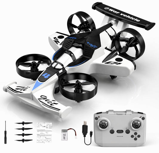 WAWALOL RC Flying Car and Airplane Toy, Toys for Boys and Girls, Jet-Style Helicopter Drone with 360° Flip Capability, Stunt Racing Aircraft, Gifts for Boys and Girls Ages 4, 6, 8, and 12