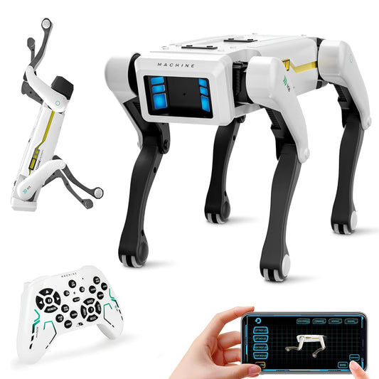 Mostop Smart Robot Dog for Kids Boys: Interactive STEM Robot Pet with Voice/App/Remote Control, Support Action Programming, 30+ Actions, Ideal STEM ToyGift for Adults/Kids