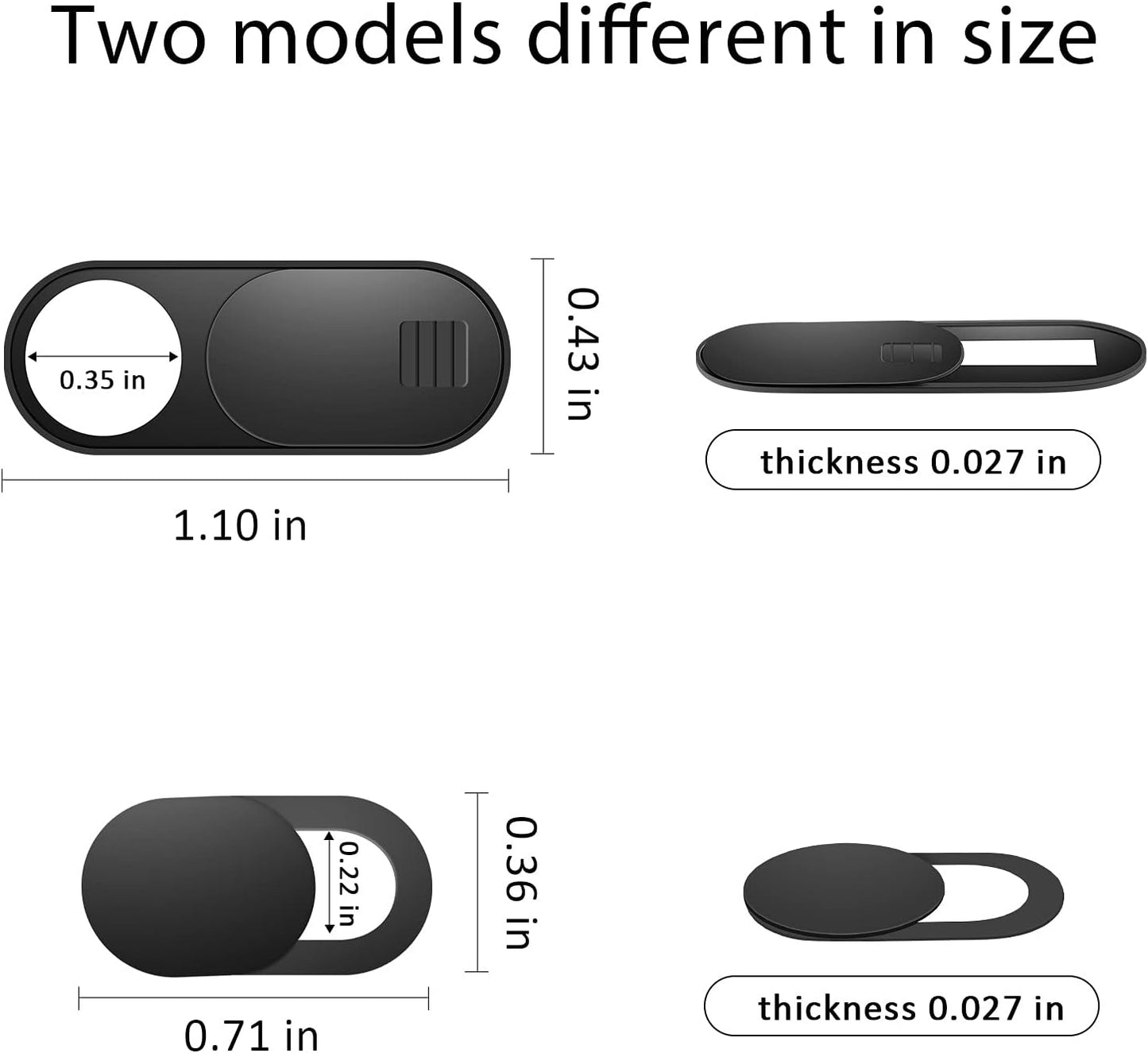 ZUCUCUC 9 Pack Laptop Camera Cover Slide, Camera Cover, Ultra Thin Webcam Cover Slide for Laptop, Desktop, PC, Tablet