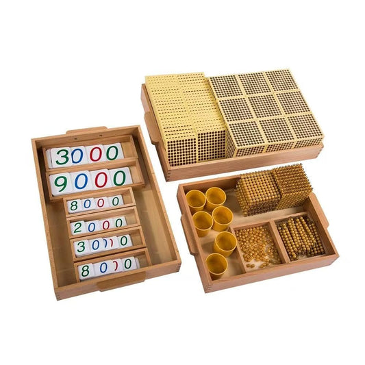 penepico Montessori Math Toys for Kids 3+ Years, Wooden Montessori Math Education Toy - Preschool Learning Materials,Montessori Counting Teaching Aids (Big Combination Suit)