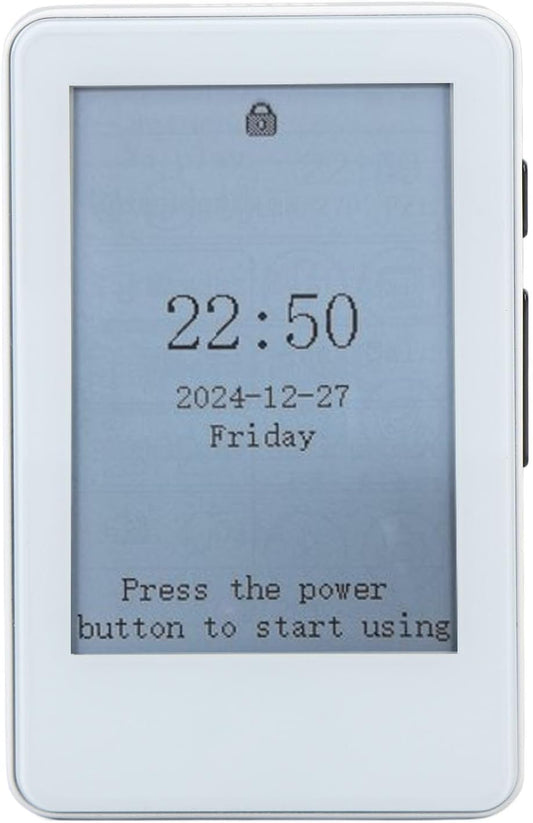 VELATEMOR 2.7 Inch MP3 Ink Screen Book Reader, EInk Display, Portable Electric Reader with Touchscreen, BT Player, Long