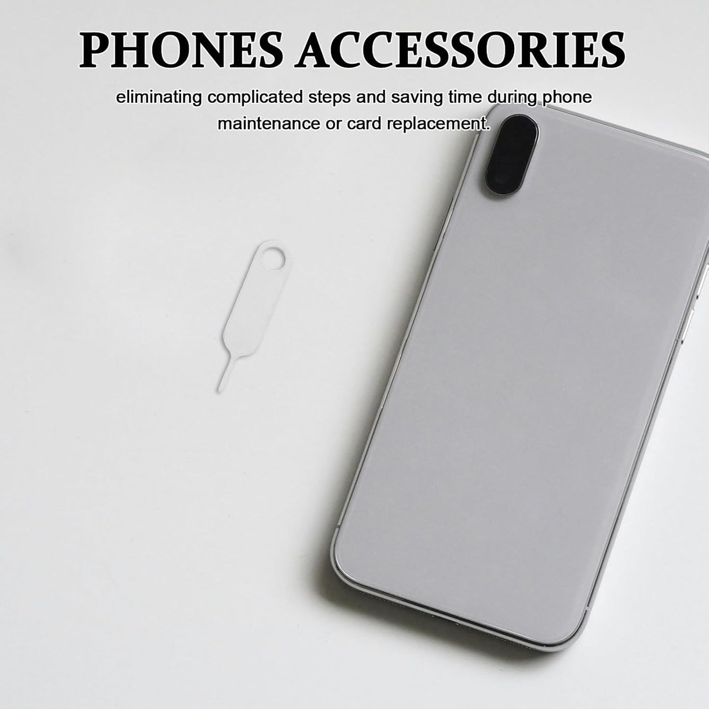 500pcs Set Vaguelly Stainless Steel Sim Card Removal Tool for Mobile Phones Universal Sim Ejector Pins with Hole Pin