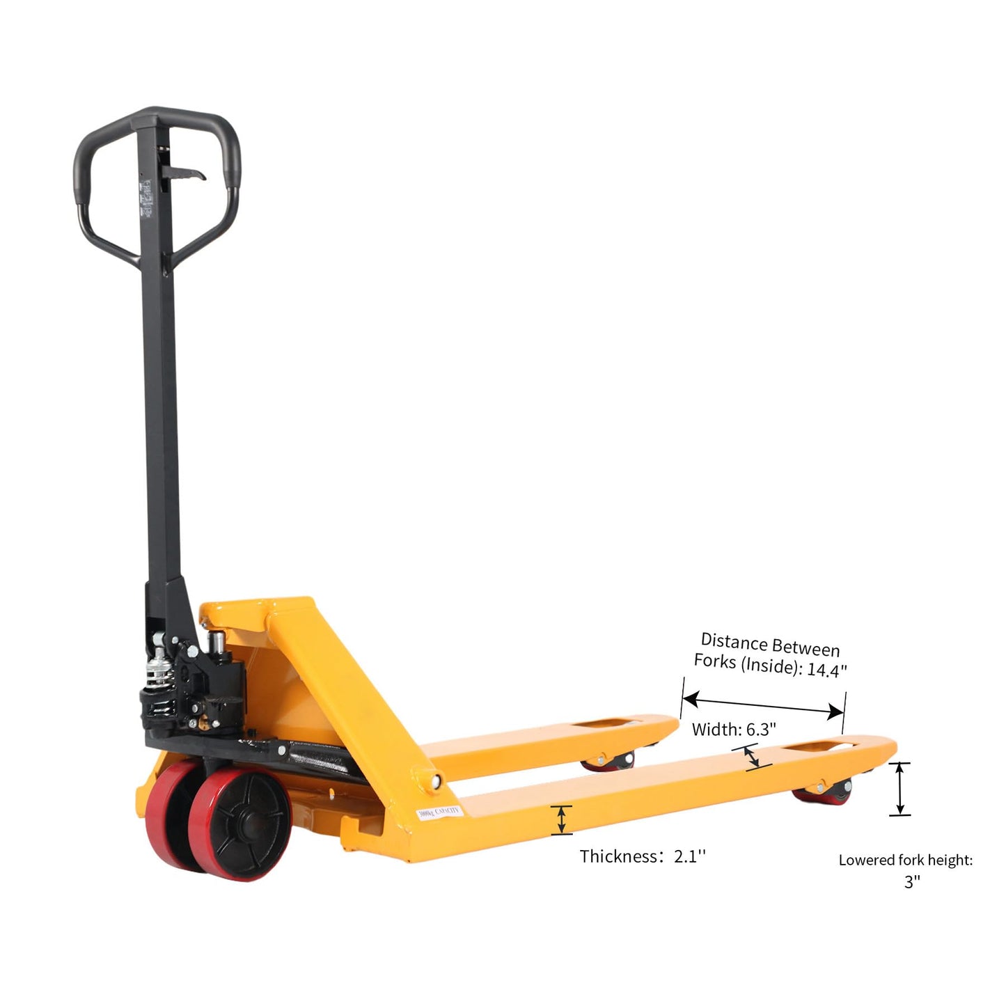 APOLLOLIFT Pallet Jack Truck, 5500lbs Capacity 27" W x 48" L Forks Manual Standard Duty Pallet Truck for Industrial Use-PU Wheel for Warehouse